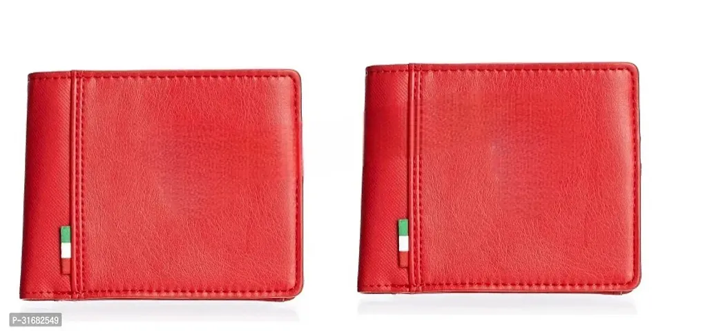 Stylish Pu Leather Solid Wallet for Men - Pack Of 2