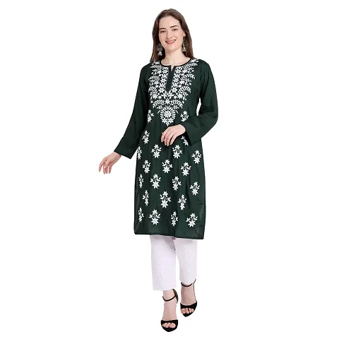 Classic Rayon Embroidered Kurta Bottom Set for Women