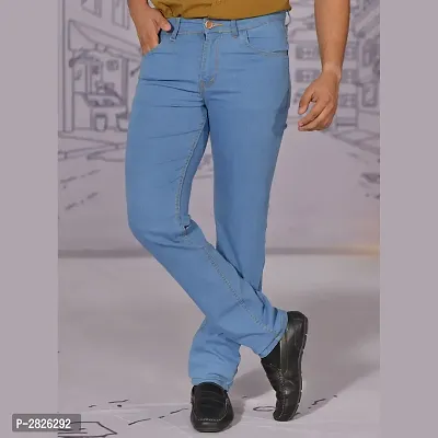 Light Blue Slim Fit Men's Jeans-thumb0