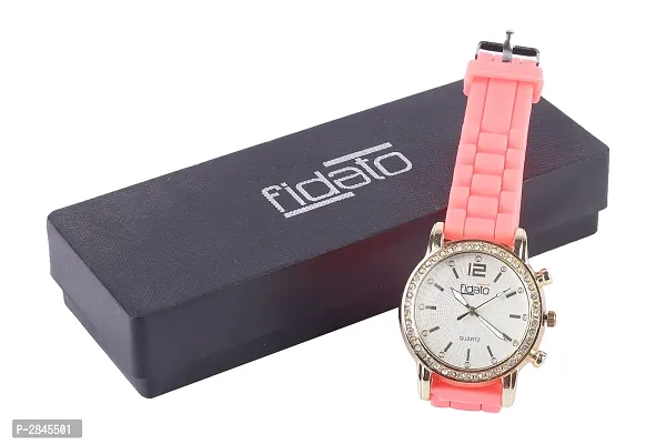 Pink Silicone Analog Watch-thumb5