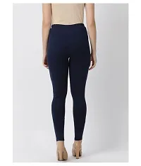 Women's Beautiful Navy Blue Solid Ankle Length Legging-thumb1
