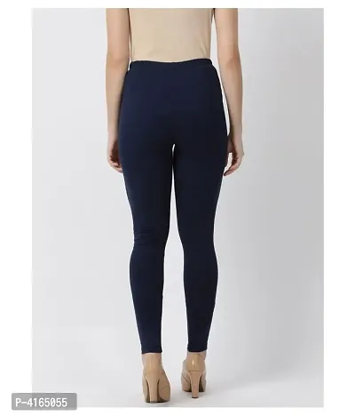 Women's Beautiful Navy Blue Solid Ankle Length Legging-thumb2