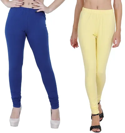 Stylish Lycra Churidar Leggings Combo ( Pack Of 2 )