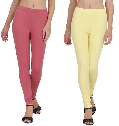 Stylish Lycra Churidar Leggings Combo ( Pack Of 2 )