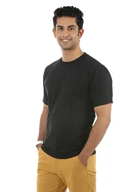 Men's Multicoloured Polyester Solid Round Neck Tees (Pack of 10)-thumb2