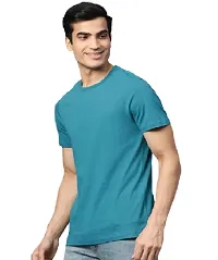 Stylish Multicoloured Polyester Solid Short Sleeves Round Neck Tees For Men Pack Of 5-thumb1