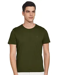 Stylish Multicoloured Polyester Solid Short Sleeves Round Neck Tees For Men Pack Of 5-thumb4