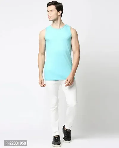 Stylish Multicoloured Polyester Sleeveless Gym Vest For Men Pack Of 3-thumb4