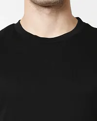 Stylish Black Polyester Sleeveless Gym Vest For Men-thumb3