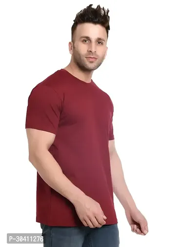 Stylish Multicoloured Polyester Solid Short Sleeves Round Neck Tees For Men Pack Of 5-thumb3