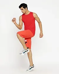 Stylish Multicoloured Polyester Sleeveless Gym Vest For Men Pack Of 2-thumb3