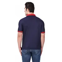 Stylish Navy Blue Polyester Polos For Men-thumb1