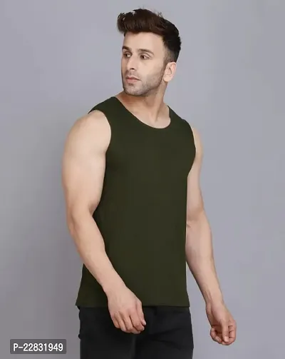 Stylish Multicoloured Polyester Sleeveless Gym Vest For Men Pack Of 2-thumb3