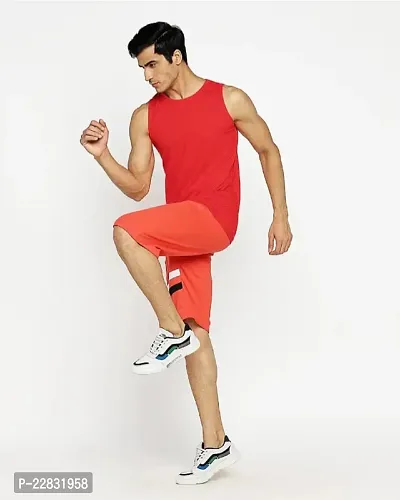 Stylish Multicoloured Polyester Sleeveless Gym Vest For Men Pack Of 3-thumb3