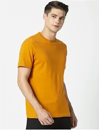 Stylish Multicoloured Polyester Solid Short Sleeves Round Neck Tees For Men Pack Of 5-thumb3