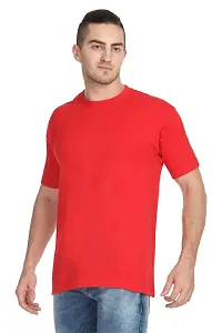 Urban Style Half Sleeves Round Neck T-Shirt (Large) Red-thumb4