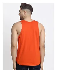 Orange Polyester Gym Vest For Men-thumb1