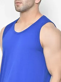 Blue Polyester Gym Vest For Men-thumb3