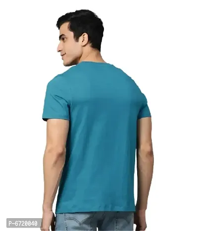 Blue Polyester Tshirt For Men-thumb2