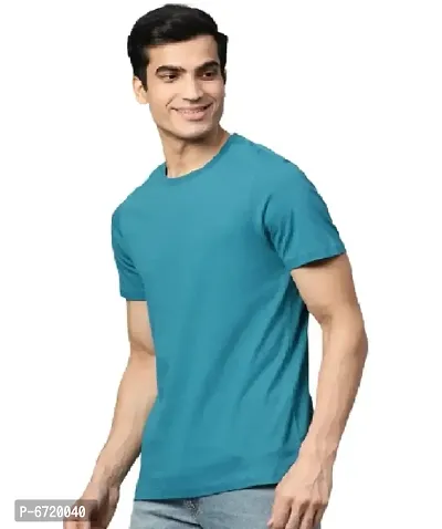 Blue Polyester Tshirt For Men-thumb3