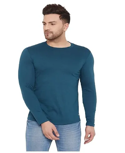 Polyester Full Sleeves Round Neck T-shirt for Men
