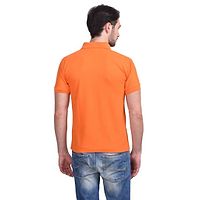 Orange Polyester Polos For Men-thumb1