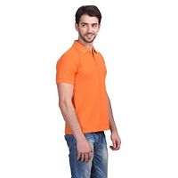 Orange Polyester Polos For Men-thumb2