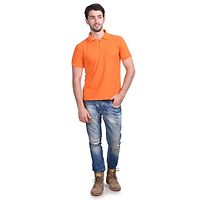 Orange Polyester Polos For Men-thumb4
