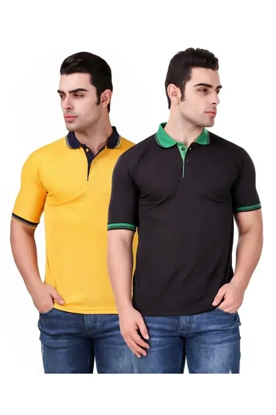 Mens Half Sleeves Polo T-shirt (Pack of 2)