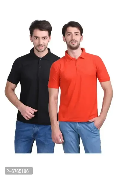 Fidato Mens Half Sleeves Polo T-shirt (Pack of 2)