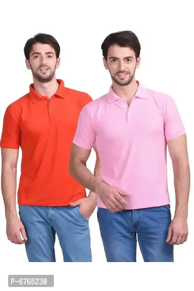 Fidato Mens Half Sleeves Polo T-shirt (Pack of 2)