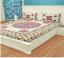 Classic Cotton Printed Double Bedsheet with Pillow Cover-thumb1