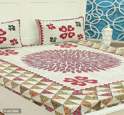 Classic Cotton Printed Double Bedsheet with Pillow Cover-thumb3