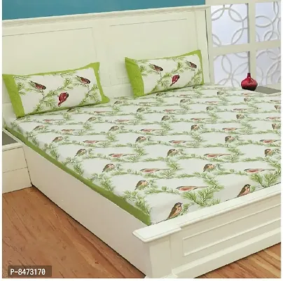 Classic Cotton Printed Double Bedsheet with Pillow Cover-thumb2