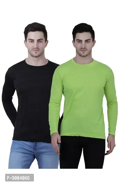 Classic Polyester Solid Tshirt for Men, Pack of 2