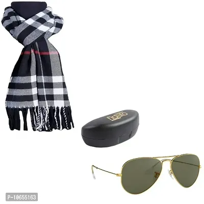 Stylish Men gift combo muffler and  aviator sunglass