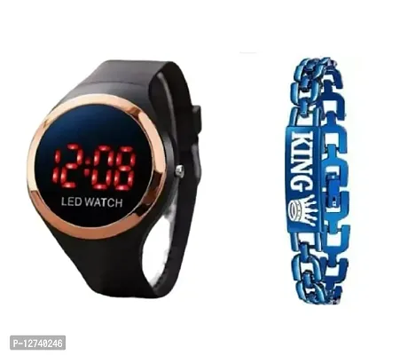 Fidato Mens LED Watch with Blue Bracelet