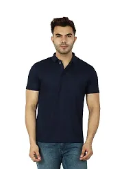 Fidato Men's Solid Polo Neck T-Shirt-Pack of 2-thumb1