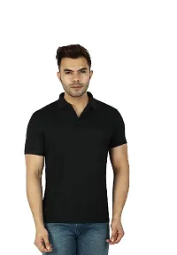 Fidato Men's Solid Polo Neck T-Shirt-Pack of 2-thumb2