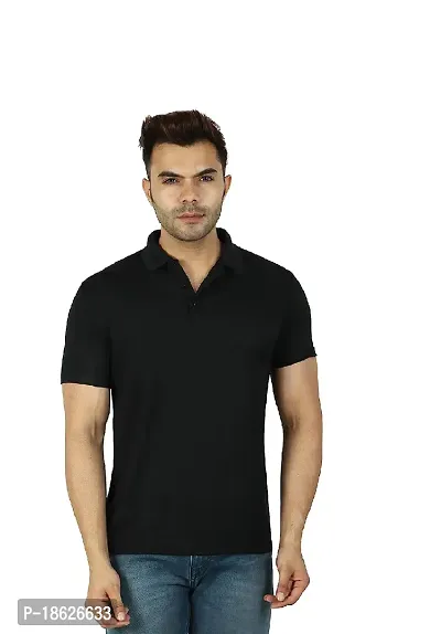 Fidato Men's Solid Polo Neck T-Shirt-Pack of 2-thumb5