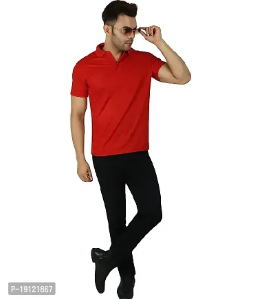 Fidato Solid Polo Neck T-Shirt for Men's- Pack of 2-thumb3