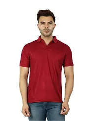 Fidato Men's Solid Polo Neck T-Shirt for Men's - Pack of 3-thumb1