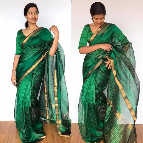 Stylish Silk Saree with Blouse piece