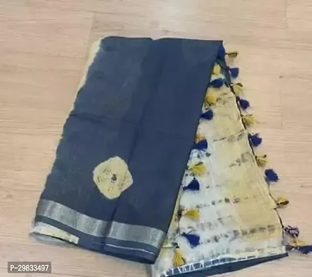 Stylish Cotton Saree with Blouse Piece-thumb0