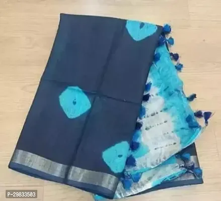 Stylish Cotton Saree with Blouse Piece-thumb0