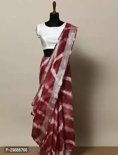 Stylish Cotton Saree with Blouse Piece for Women-thumb0