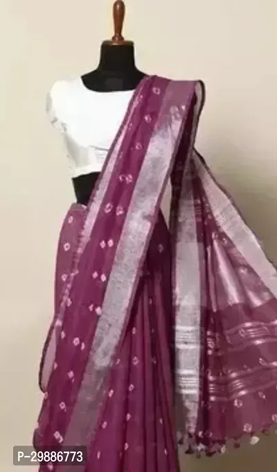 Stylish Cotton Saree with Blouse Piece for Women