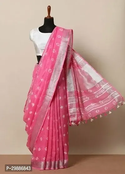 Stylish Cotton Saree with Blouse Piece for Women-thumb0