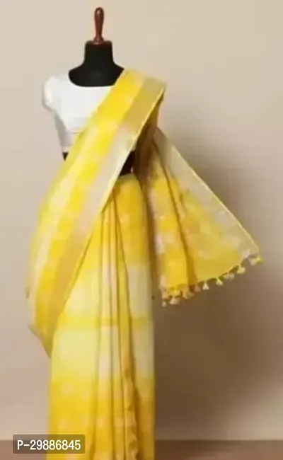 Stylish Cotton Saree with Blouse Piece for Women-thumb0