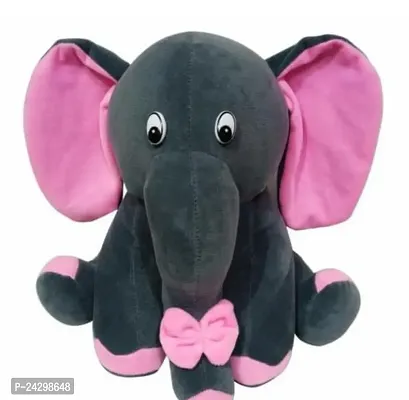 Dark Grey Elephant Soft Toys For Kids-thumb0